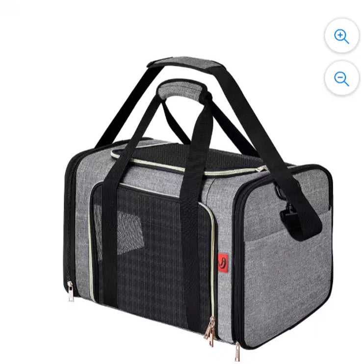 Pet Carrier Airline Approved Foldable Soft Side Carrier for 17lbs Travel Bag