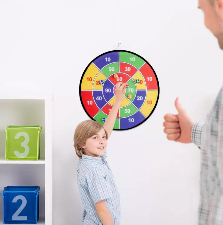 26 in Large Dart Board For Kids with 12 Sticky Balls